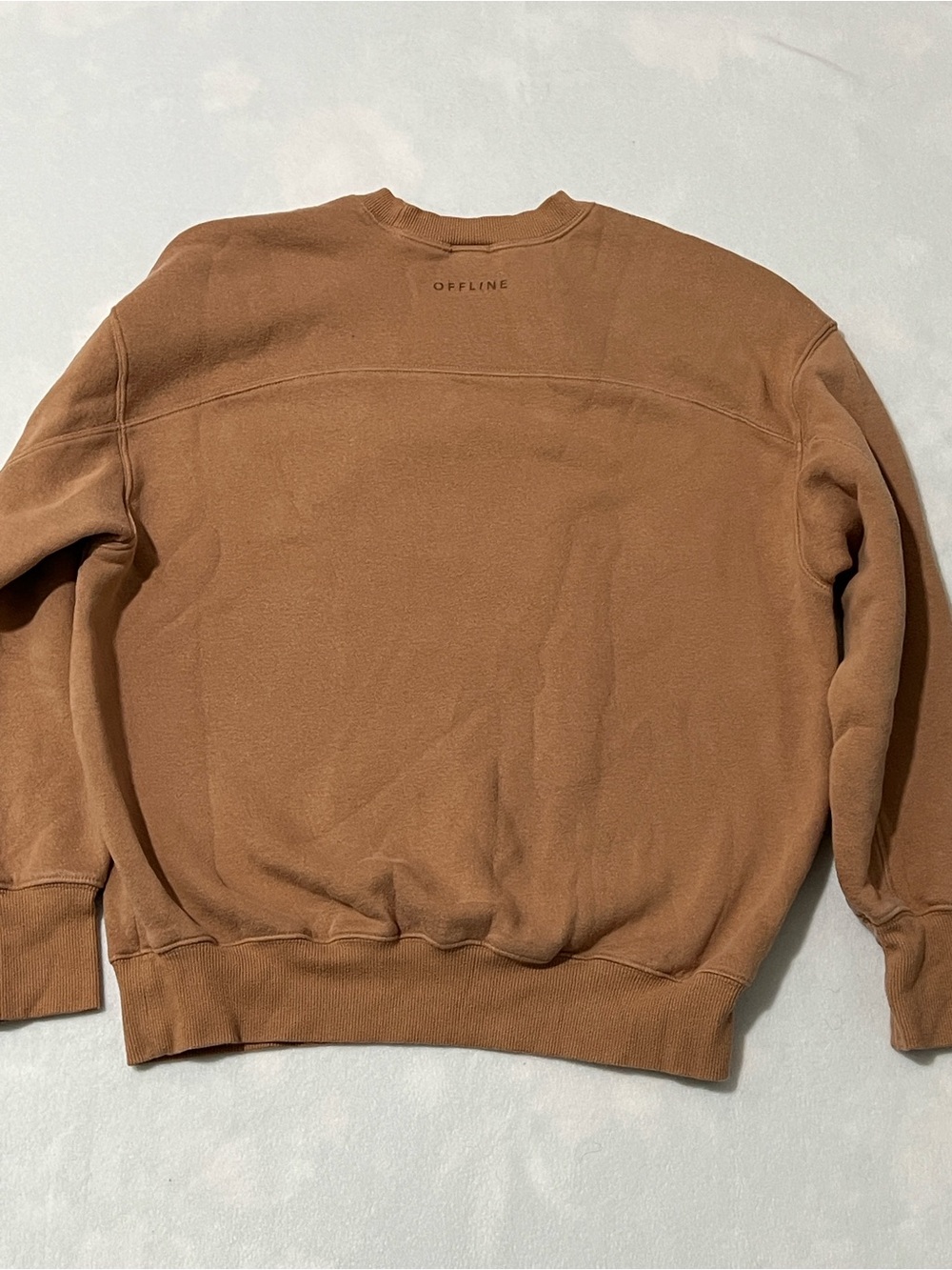 Aerie Brown Crewneck Sweatshirt Oversized Lounge Comfy XS - Picture 2 of 6